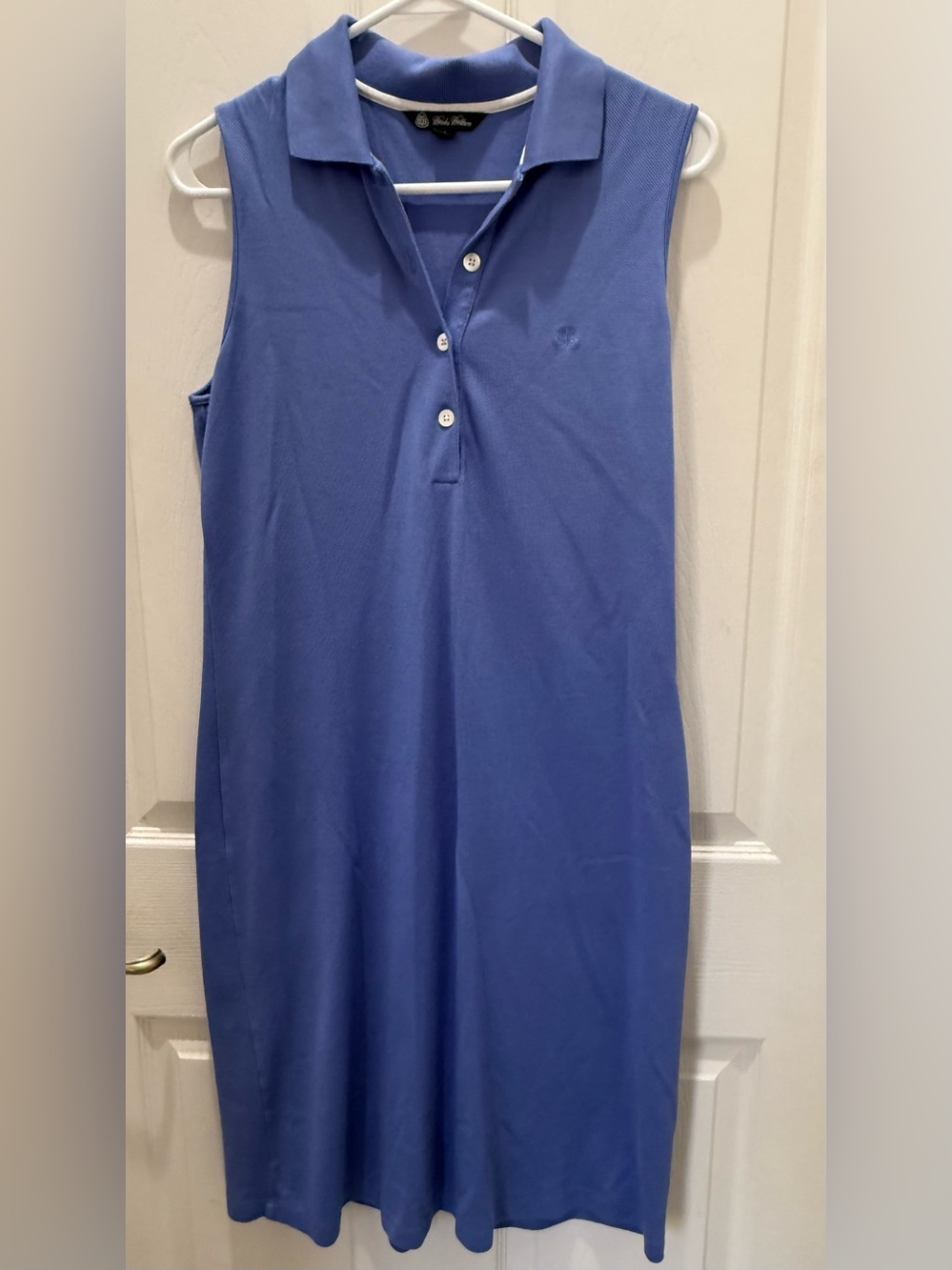 Brooks Brothers Blue Sleeveless Midi Polo Dress Medium